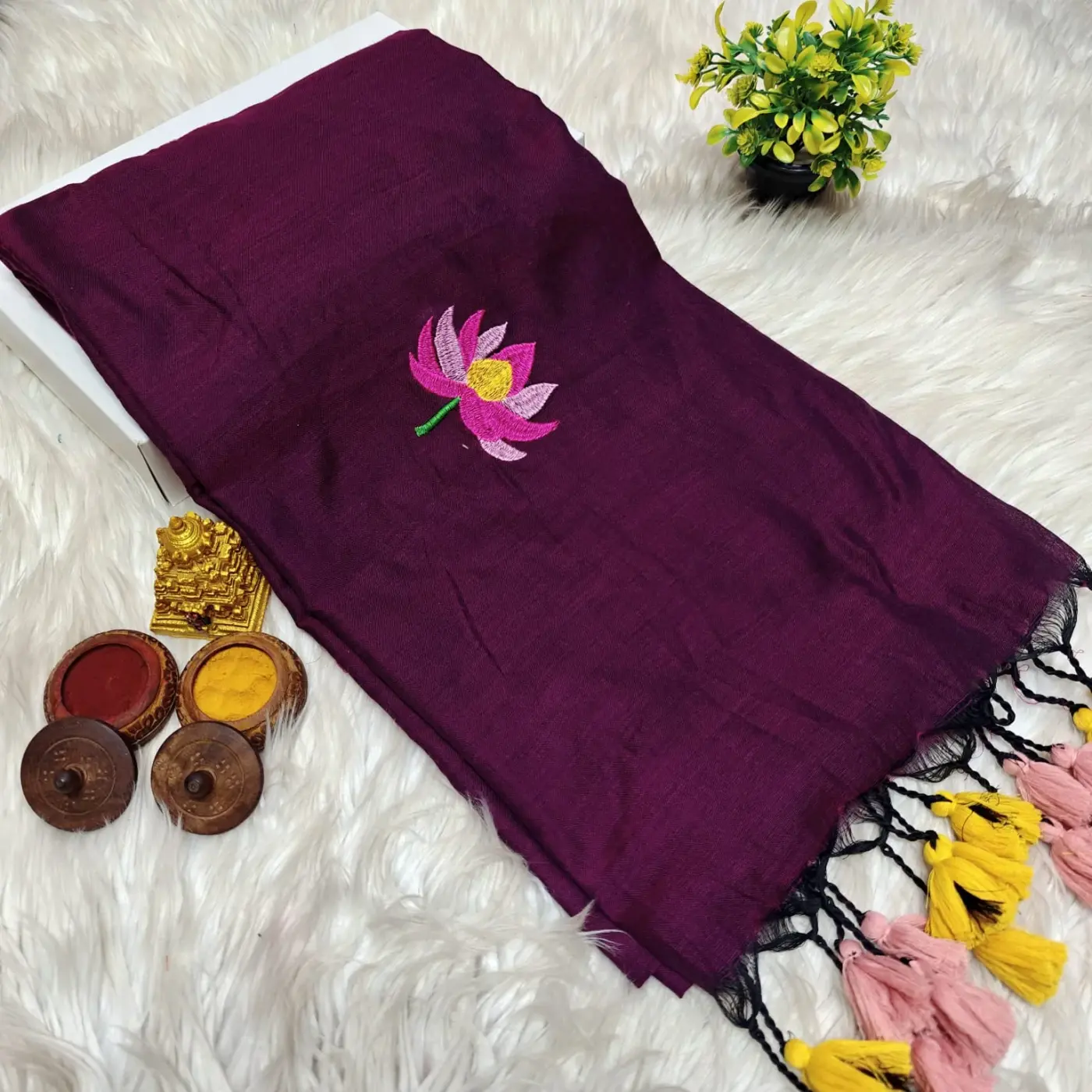 Floral Printed Soft Kaadhi Cotton Saree
